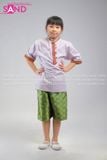  KNT0701 Trang Phục Khơ-Me (Thái Lan) Nam Tím Xanh Lá - Tím 