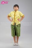  KNT0301 Trang Phục Khơ-Me (Thái Lan) Nam Vàng Xanh Lá - Vàng 