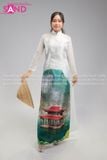  TAC0029 Áo Dài Nữ - Phong Cảnh Thủy Đình Tràng An 