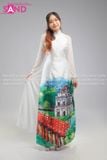  TAC0026 Áo Dài Nữ - Phong Cảnh Hồ Hoàn Kiếm 