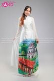  TAC0026 Áo Dài Nữ - Phong Cảnh Hồ Hoàn Kiếm 