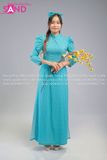  TAA0811 Áo Dài Xanh Biển Chấm Bi (Cô Ba Sài Gòn) 
