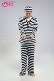  TDN0001 Trang Phục Cosplay Tù Nhân Kẻ Sọc Cho Nam – Đồ Hóa Trang Halloween 