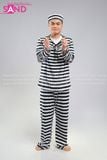 TDN0001 Trang Phục Cosplay Tù Nhân Kẻ Sọc Cho Nam – Đồ Hóa Trang Halloween 