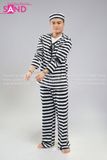  TDN0001 Trang Phục Cosplay Tù Nhân Kẻ Sọc Cho Nam – Đồ Hóa Trang Halloween 