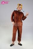  TDN1008 Trang Phục Hoá Trang Jumpsuit Gấu Hung Dữ - Nâu 