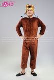  TDN1008 Trang Phục Hoá Trang Jumpsuit Gấu Hung Dữ - Nâu 