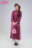  TAC0714  Áo Dài Tằm Óng - Tím 