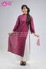  TAC0714  Áo Dài Tằm Óng - Tím 