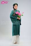 TCN0901 Cổ Phục Nguyễn Triều Nam - Áo Tấc Vải Linen Xanh Lá Đậm 