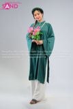  TCN0901 Cổ Phục Nguyễn Triều Nam - Áo Tấc Vải Linen Xanh Lá Đậm 