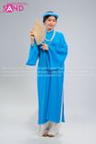  TCN0815 Áo Tấc Ngũ Thân Xanh Dương - Dây Kéo 