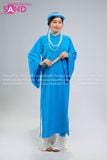  TCN0815 Áo Tấc Ngũ Thân Xanh Dương - Dây Kéo 