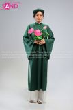  TCN0916 Áo Tấc Ngũ Thân Xanh Rêu - Dây Kéo 