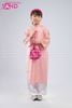  KAC1502 Áo Dài Tằm Óng 2 Tà Trẻ Em - Hồng (Size Cấp 1 & Mầm Non) 