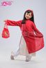 KAC0407 Áo Dài Thêu 4 Tà Trẻ Em - Đỏ (Size Mầm Non) 