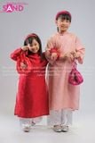  KAC0407 Áo Dài Thêu 4 Tà Trẻ Em - Đỏ (Size Mầm Non) 