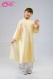  KAC0306 Áo Dài Tằm Óng 2 Tà Trẻ Em - Vàng (Size Cấp 1) 