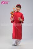  KAC0407 Áo Dài Thêu 4 Tà Trẻ Em - Đỏ (Size Cấp 1) 