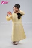  KAC0307 Áo Dài Tằm Óng 2 Tà Trẻ Em - Vàng (Size Mầm Non) 