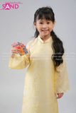 KAC0307 Áo Dài Tằm Óng 2 Tà Trẻ Em - Vàng (Size Mầm Non) 
