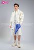  Outfit Phối Sẵn - (HAD0007 Áo Khoác Da Khóa Giữa Nam - Trắng phối HST0008 Quần Short Ống Rộng Túi Hộp - Trắng) 