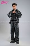  Outfit Phối Sẵn - (HAD0129 Áo Khoác Da Cá Sấu Túi Hộp Nam - Đen phối HQA0106 Quần Da Suông Túi Hộp Nam - Đen) 