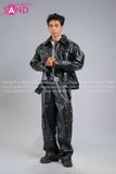  Outfit Phối Sẵn - (HAD0129 Áo Khoác Da Cá Sấu Túi Hộp Nam - Đen phối HQA0106 Quần Da Suông Túi Hộp Nam - Đen) 