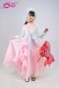  KYK0501 Set Tứ Thân Yếm Kim Sa Hồng Phối Khoác Tơ Xanh (Size Trẻ Em & Người Lớn) 