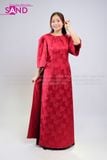  TAC0446 Áo Dài Thiết Kế Tay Lững - Màu Đỏ 