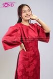  TAC0446 Áo Dài Thiết Kế Tay Lững - Màu Đỏ 