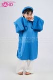  KCN0803  Áo Tấc Trẻ Em - Xanh Biển (Size Cấp 1 và Mầm Non) 