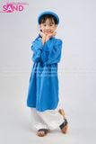  KCN0803  Áo Tấc Trẻ Em - Xanh Biển (Size Cấp 1 và Mầm Non) 