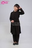  KTA0105 Trang Phục Dân Tộc Trẻ Em - Tày Đen Nữ 
