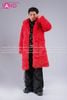  Outfit Phối Sẵn - (HAF0402 Áo Lông Form Dài Đỏ phối HAD0122 Áo Gile Da Bóng Nút Bạc - HQN0101 Quần Dài Đen Nắp Túi Hộp Ngang Phối Dây) 