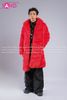  Outfit Phối Sẵn - (HAF0402 Áo Lông Form Dài Đỏ phối HAD0122 Áo Gile Da Bóng Nút Bạc - HQN0101 Quần Dài Đen Nắp Túi Hộp Ngang Phối Dây) 