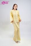  TBC0302 Set Bà Ba Chất Liệu Tơ Tencel Đính Cúc Mở - Vàng Đồng 