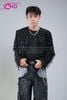 OUTFIT PHỐI SẴN (HAM0108 Áo Khoác Kim Sa Tua Rua Đen Nam phối HQB0106 Quần Jean Ống Rộng Phối Túi Xám Đen) 