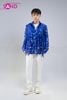  OUTFIT PHỐI SẴN (HAM0803 Áo Sơ Mi Kim Sa Xanh Dương Dài Tay Phối Dây phối HQD0004 Quần Suông Trắng Nam Vải Umi) 