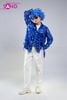  OUTFIT PHỐI SẴN (HAM0803 Áo Sơ Mi Kim Sa Xanh Dương Dài Tay Phối Dây phối HQD0004 Quần Suông Trắng Nam Vải Umi) 