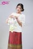  TNT0407 Trang Phục Khơ Me / Thái Lan - Áo Trắng Phối Xà Rông Đỏ 