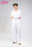  TBP0001 Bà Ba Trắng Vải Phi Bóng Nam 
