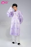  TCB0702 Nhật Bình Nam 2 Lớp Vải Taffta In Màu Tím 