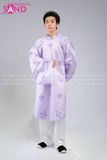  TCB0702 Nhật Bình Nam 2 Lớp Vải Taffta In Màu Tím 