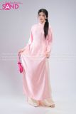  TAC1520 Áo Dài Nữ Gấm Hoa Hồng - Hồng 