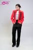  OUTFIT PHỐI SẴN (HAK0403 Áo Khoác Đỏ Dài Tay Gài Nút Cổ Đứng Kiểu Pháp phối HQD0105 Quần Tây Đen Nữ) 