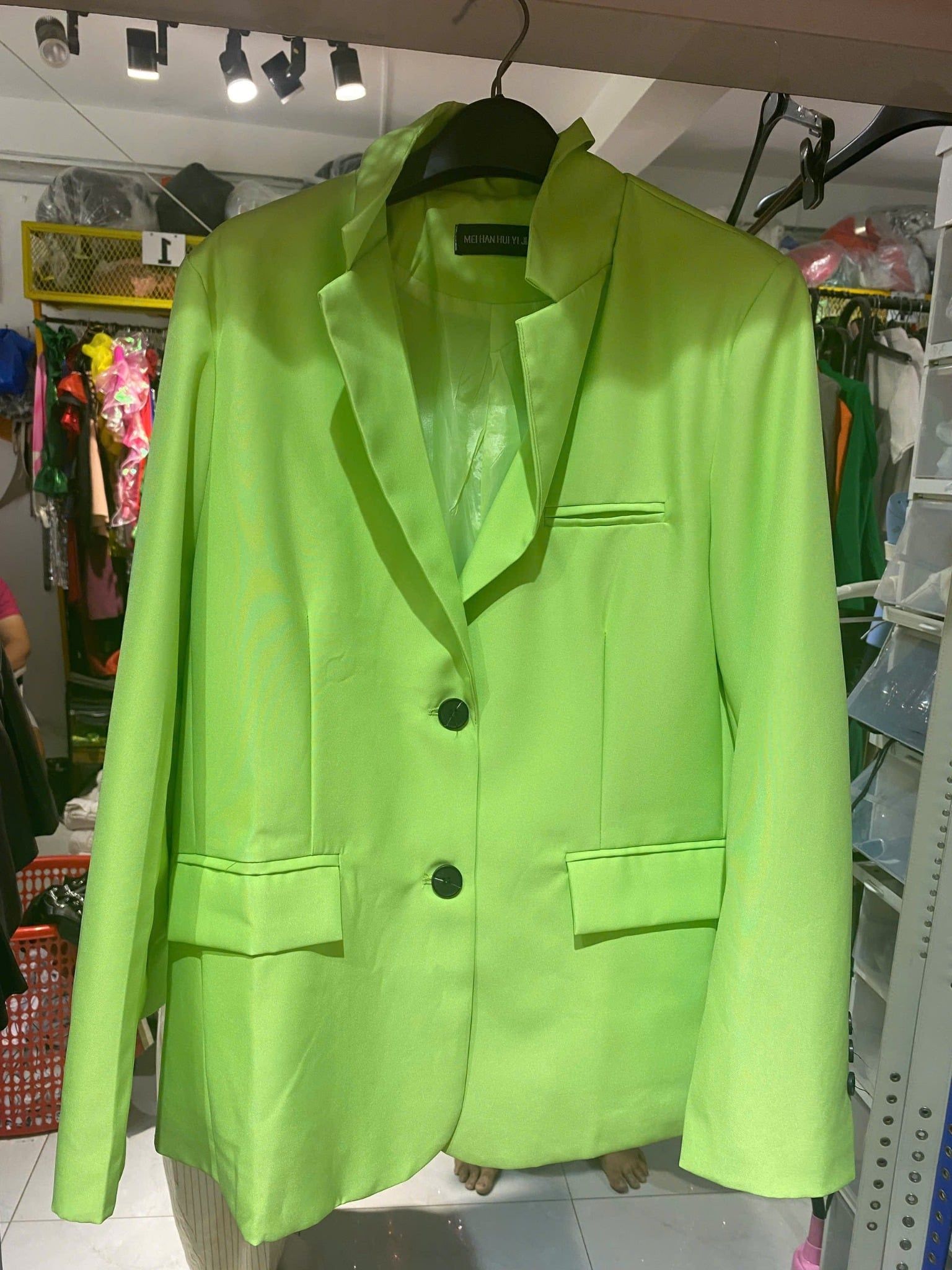  HAV0906 Áo Vest Form Suông Xanh Bơ 