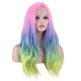  DPT1202 Tóc Giả Hoá Trang Xoăn Sóng Nước Đa Sắc 