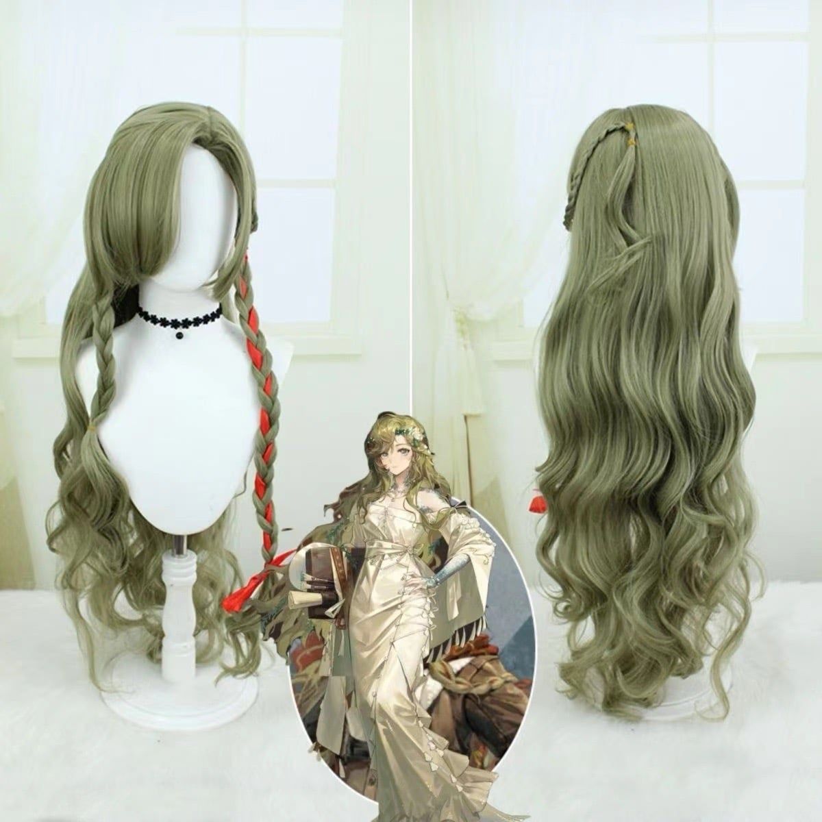  DPT0905 Tóc Giả Cosplay Ashki / Northern Whistle - Màu Xanh 