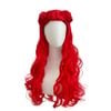  DPT0412 Tóc giả Cosplay Xoăn Dài Màu Đỏ 